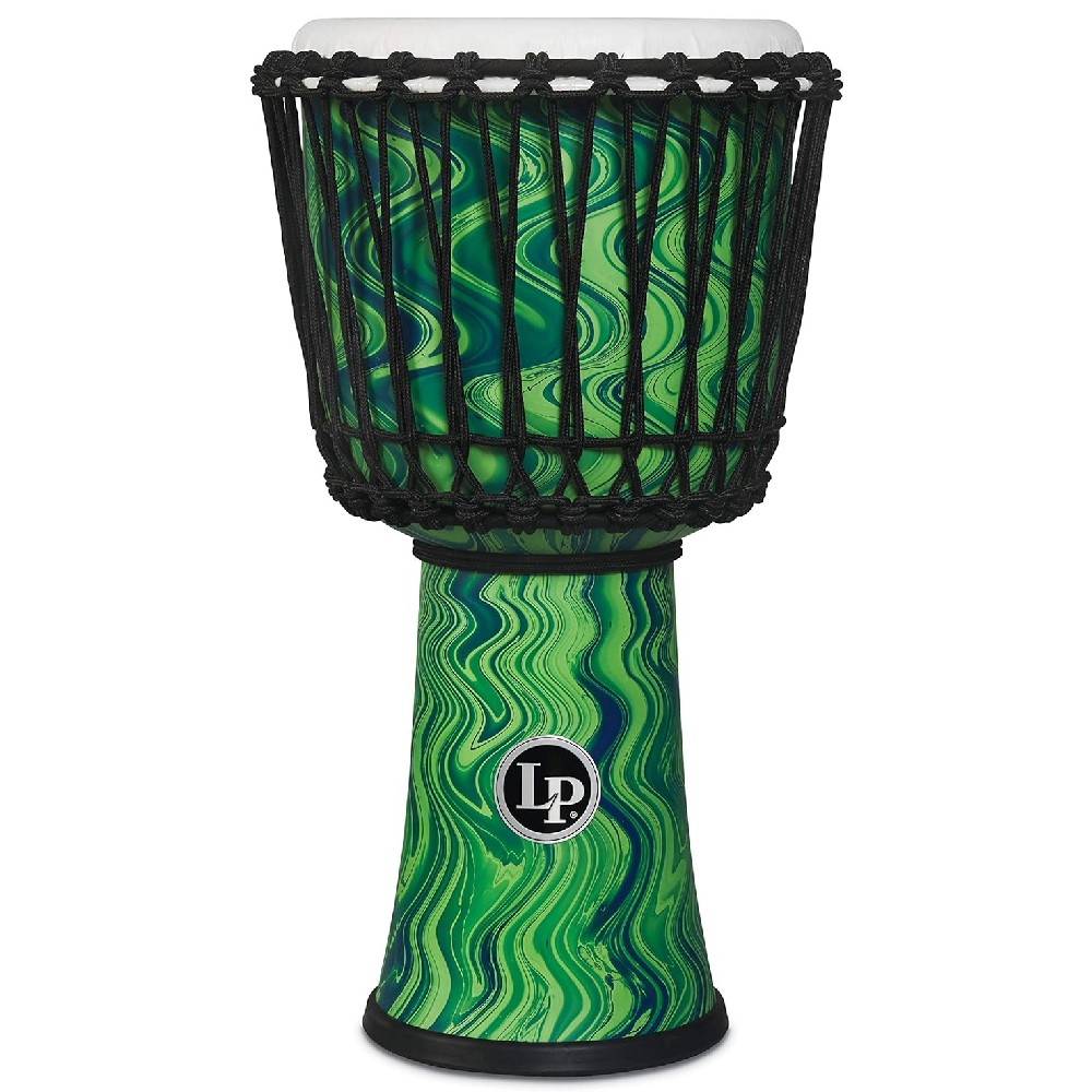 LP LP2010-GM LP World Collection 10-Inch Rope Tuned Circle Djembe With Perfect-Pitch Head (Green Marble)