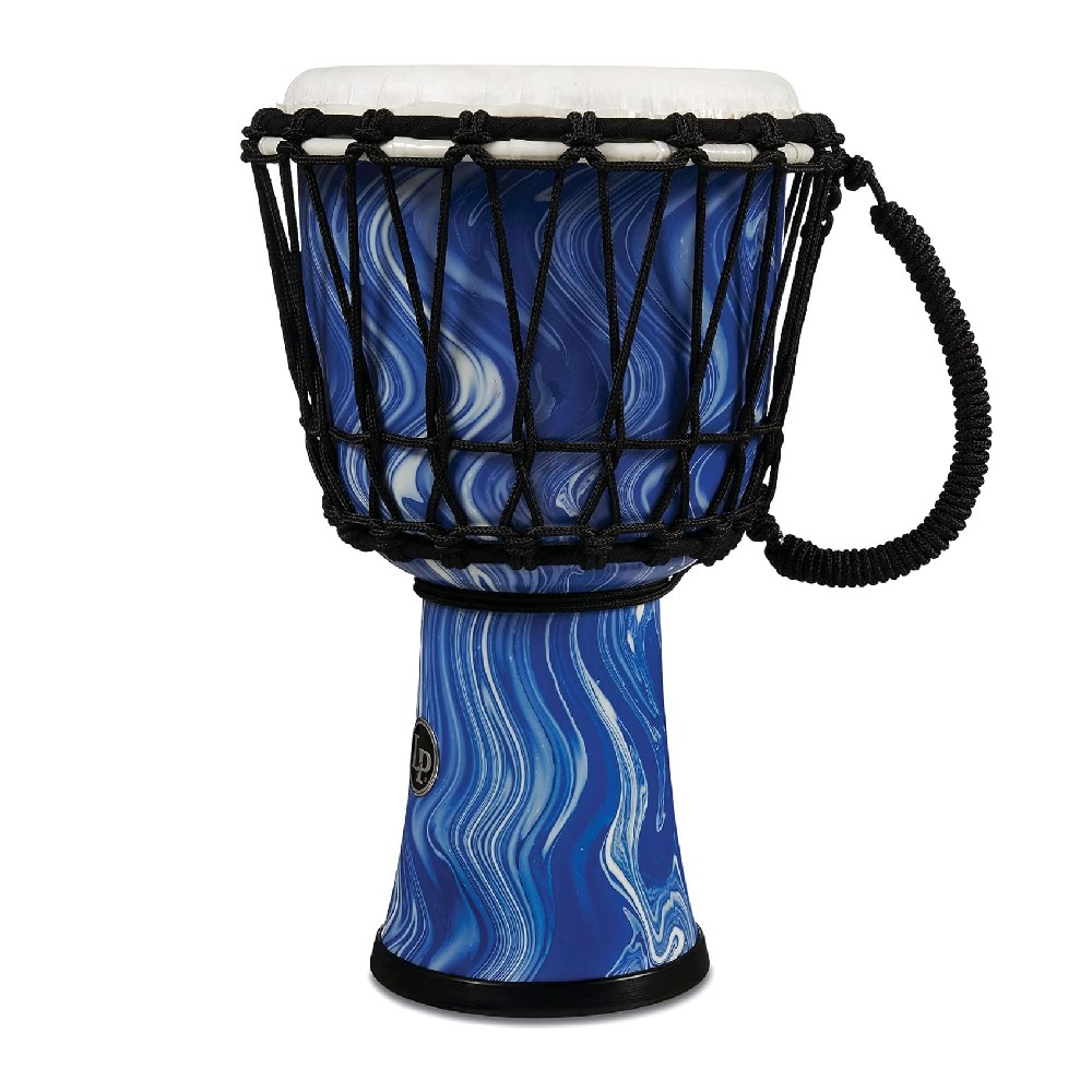 LP LP1607BM LP World Collection 7-Inch Rope Tuned Circle Djembe With Perfect-Pitch Head (Blue Marble)