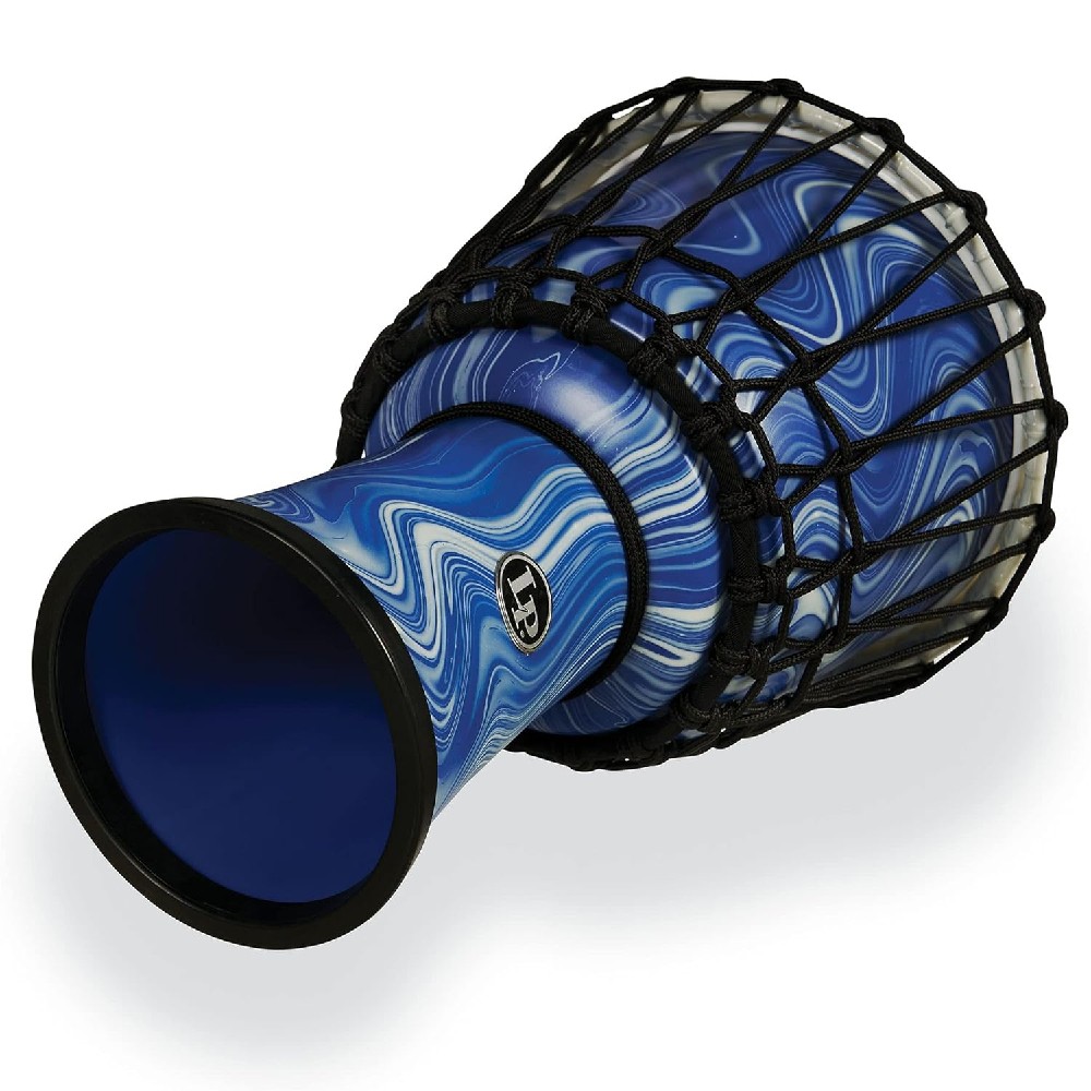 LP LP1607BM LP World Collection 7-Inch Rope Tuned Circle Djembe With Perfect-Pitch Head (Blue Marble)