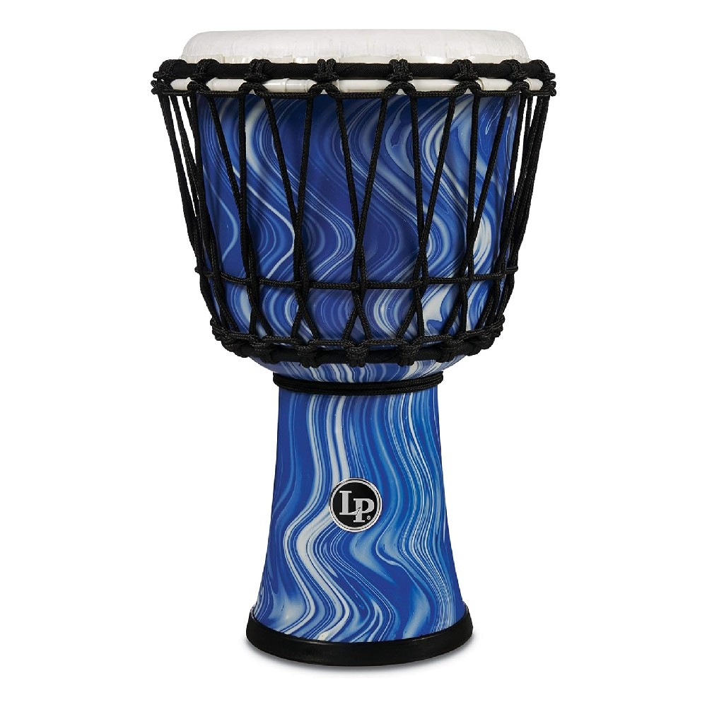 LP LP1607BM LP World Collection 7-Inch Rope Tuned Circle Djembe With Perfect-Pitch Head (Blue Marble)