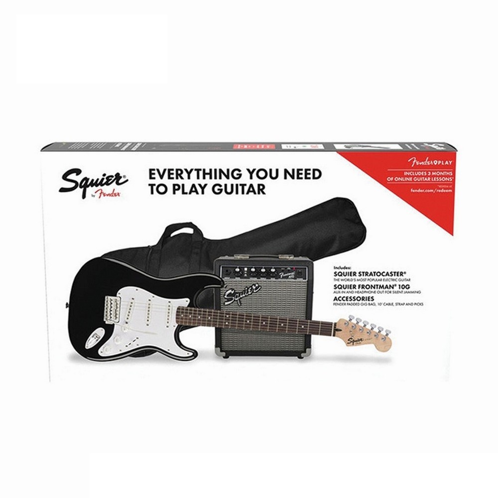 Squier by Fender Stratocaster Electric Guitar Pack   Black