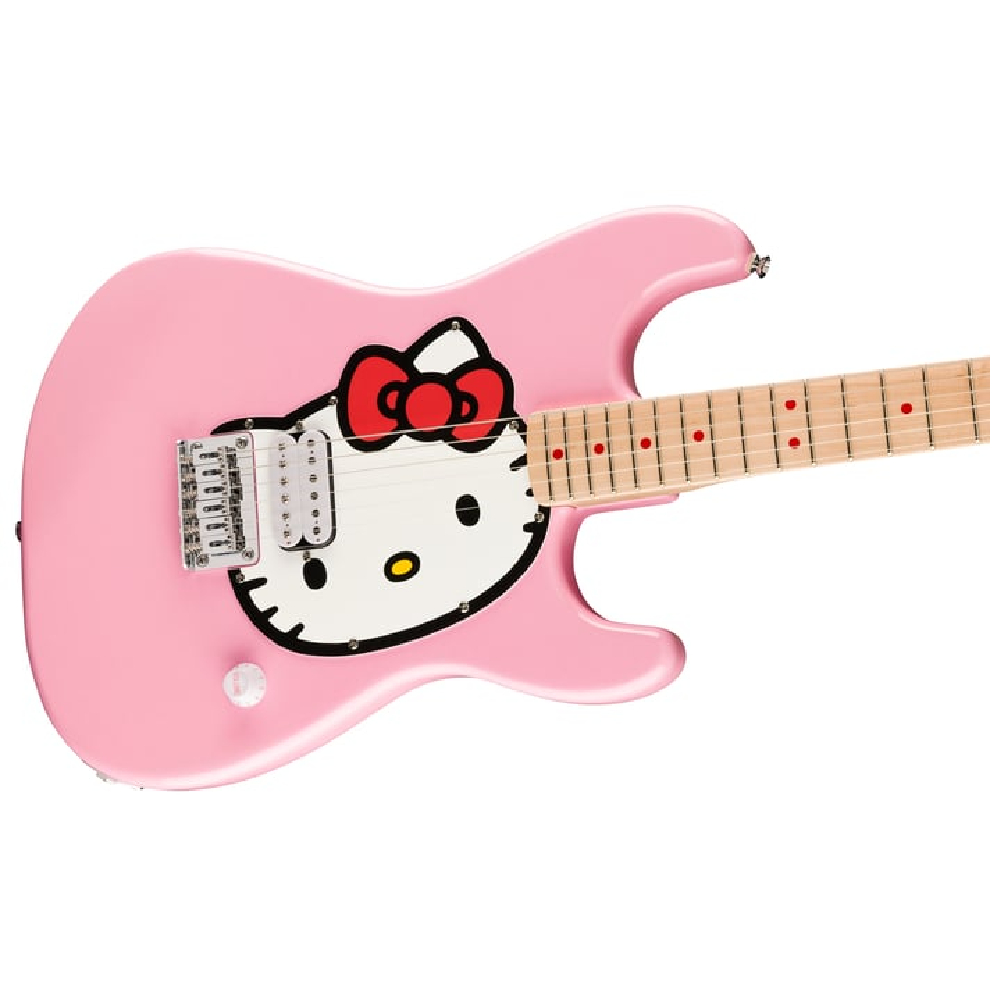 Squier by Fender x Hello Kitty Pink Stratocaster Electric Guitar with Bag (0379102970)