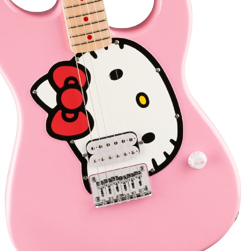 Squier by Fender x Hello Kitty Pink Stratocaster Electric Guitar with Bag (0379102970)