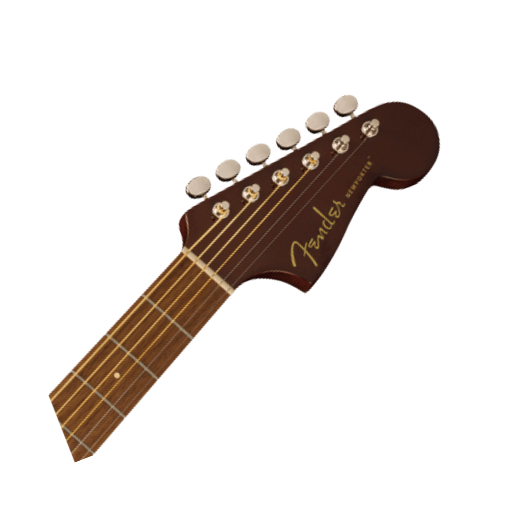 Fender Newporter Player Acoustic Guitar - Walnut Fingerboard / Gold Pickguard / Sunburst (970743503)
