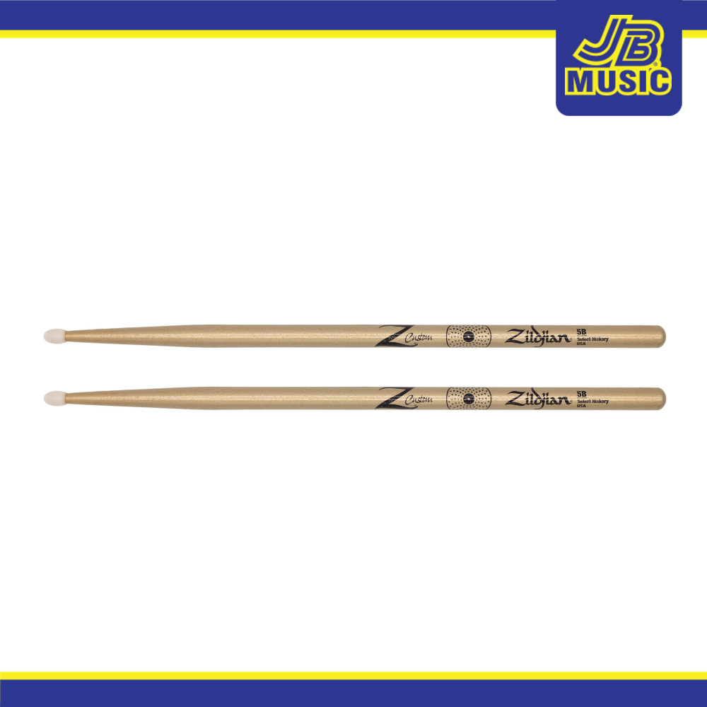 Zildjian Z Custom LE Drumstick Collection Hickory Nylon Tip 5B Gold Chroma (Z5BCGN-ZC)