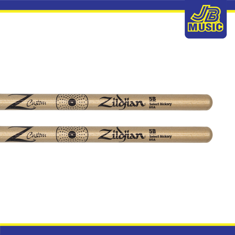 Zildjian Z Custom LE Drumstick Collection Hickory Nylon Tip 5B Gold Chroma (Z5BCGN-ZC)