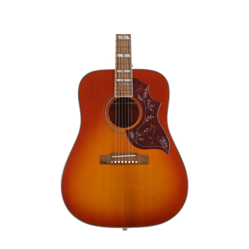 Epiphone Hummingbird Acoustic Guitar - All Solid Wood / Fishman Sonitone / Aged Cherry Sunburst Gloss (IGMTHUMACHGH1)