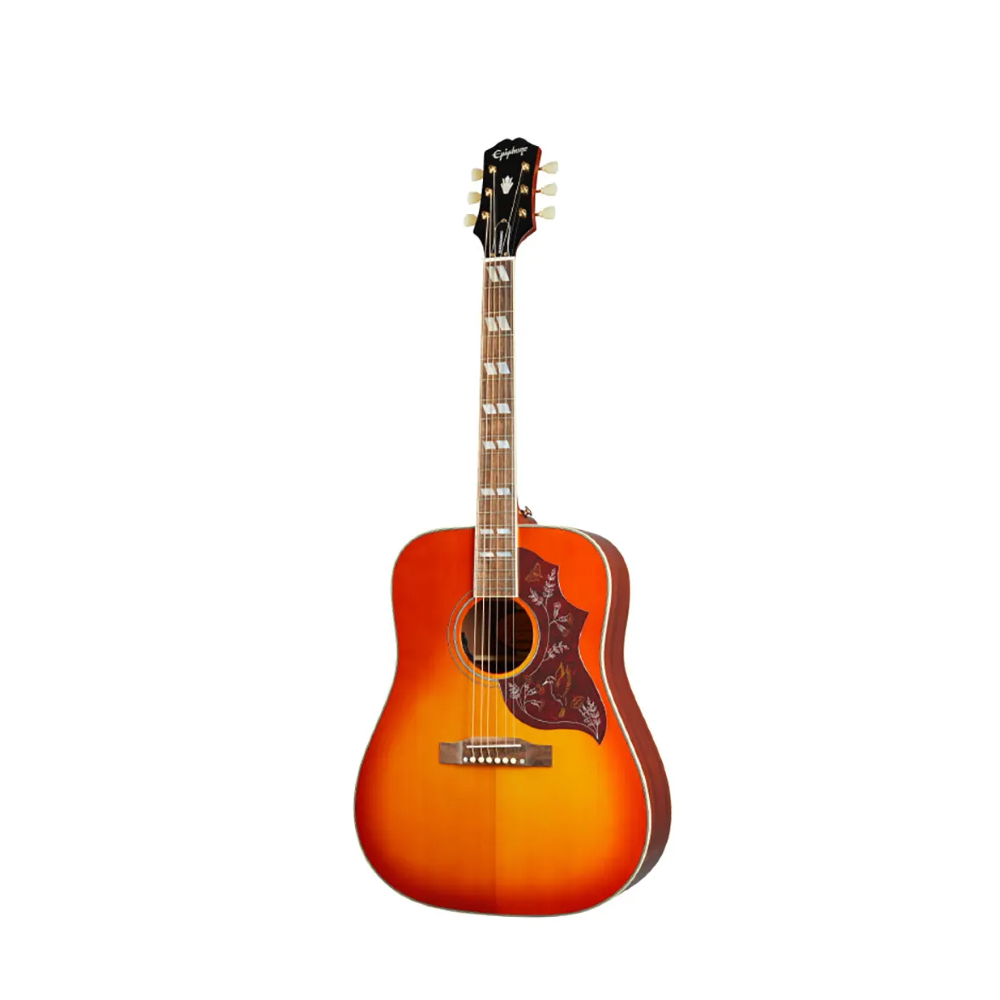 Epiphone Hummingbird Acoustic Guitar - All Solid Wood / Fishman Sonitone / Aged Cherry Sunburst Gloss (IGMTHUMACHGH1)
