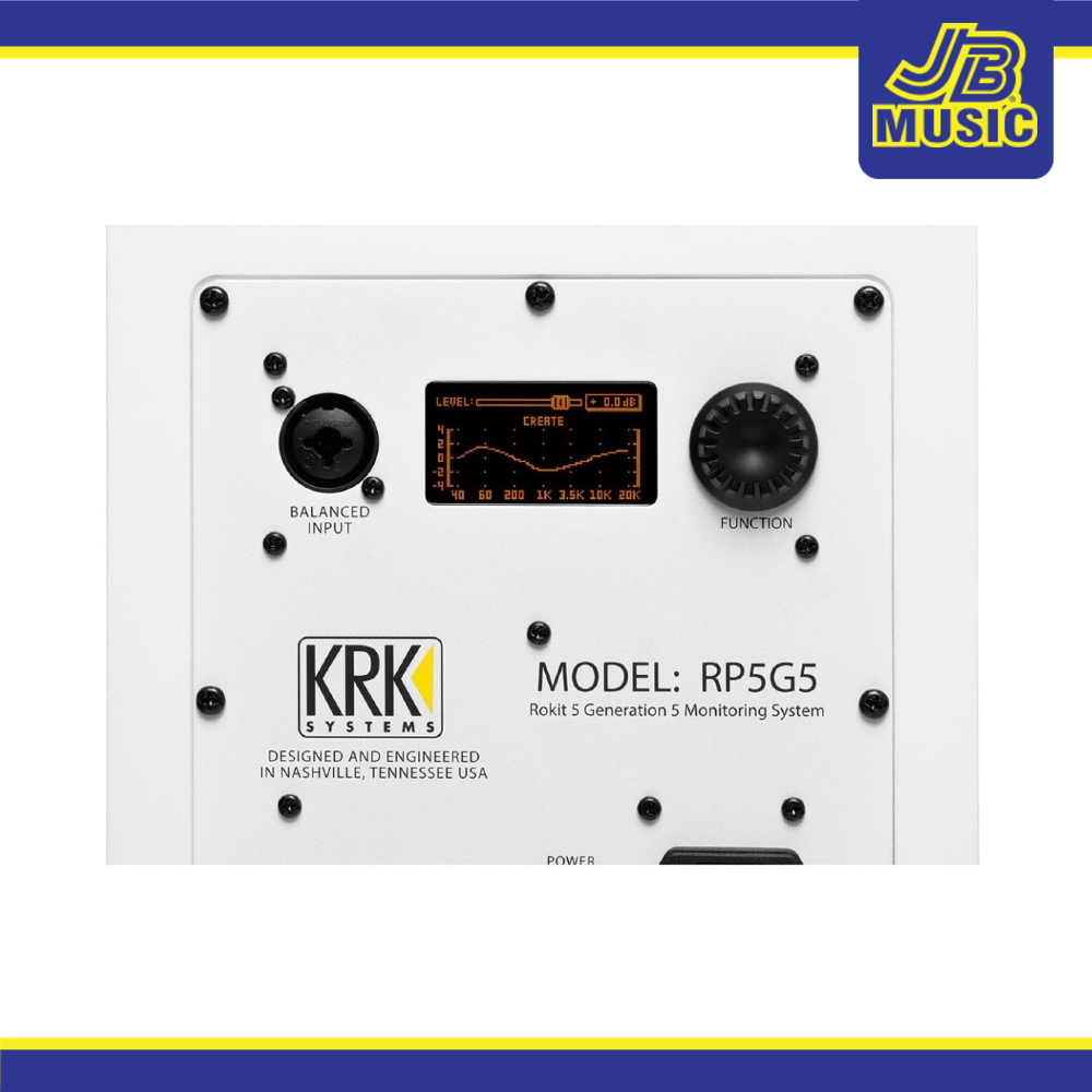 KRK Rokit RP5 G5 Studio Monitor - White RP5G5W (Single)