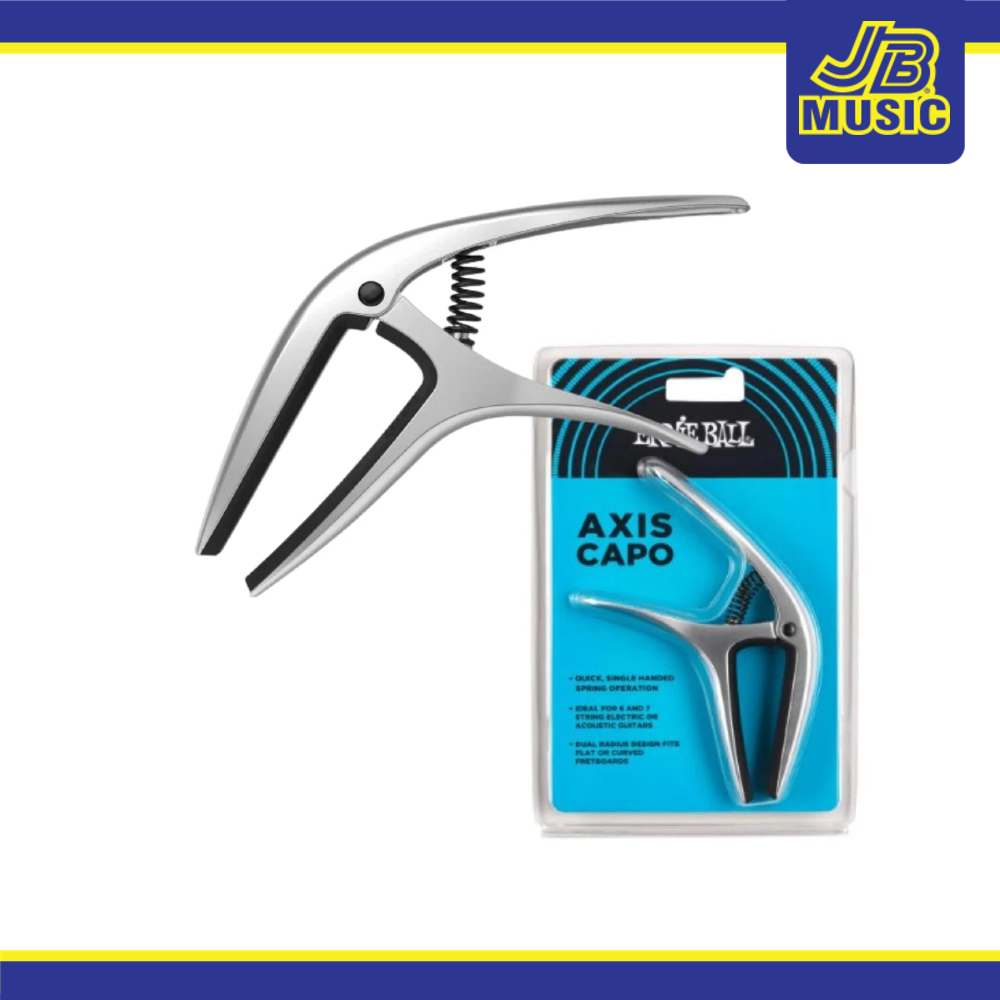 Ernie Ball Axis Capo Dual Radius Guitar Capo - Silver Satin (9601)