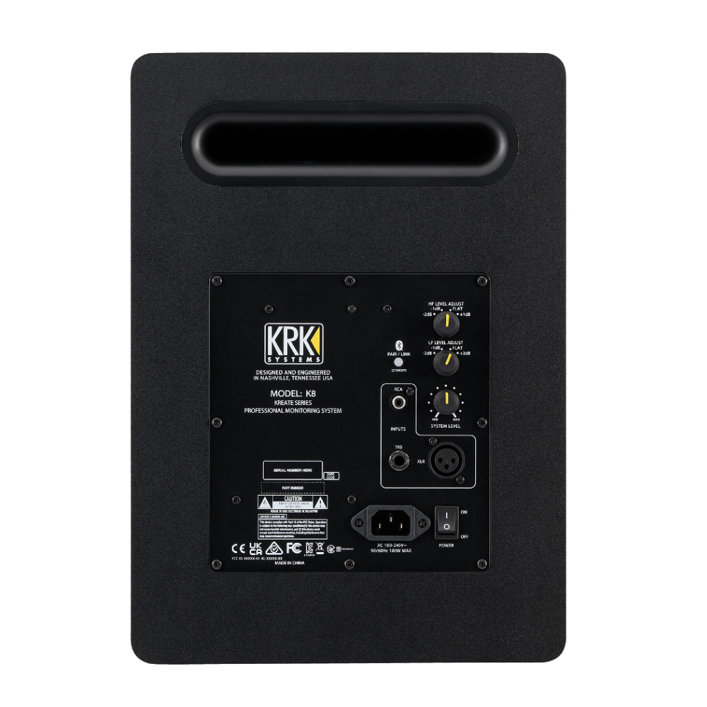 KRK K8-PH  Kreate8  8-inch Two-Way Powered Studio Monitor Speaker (Pair)