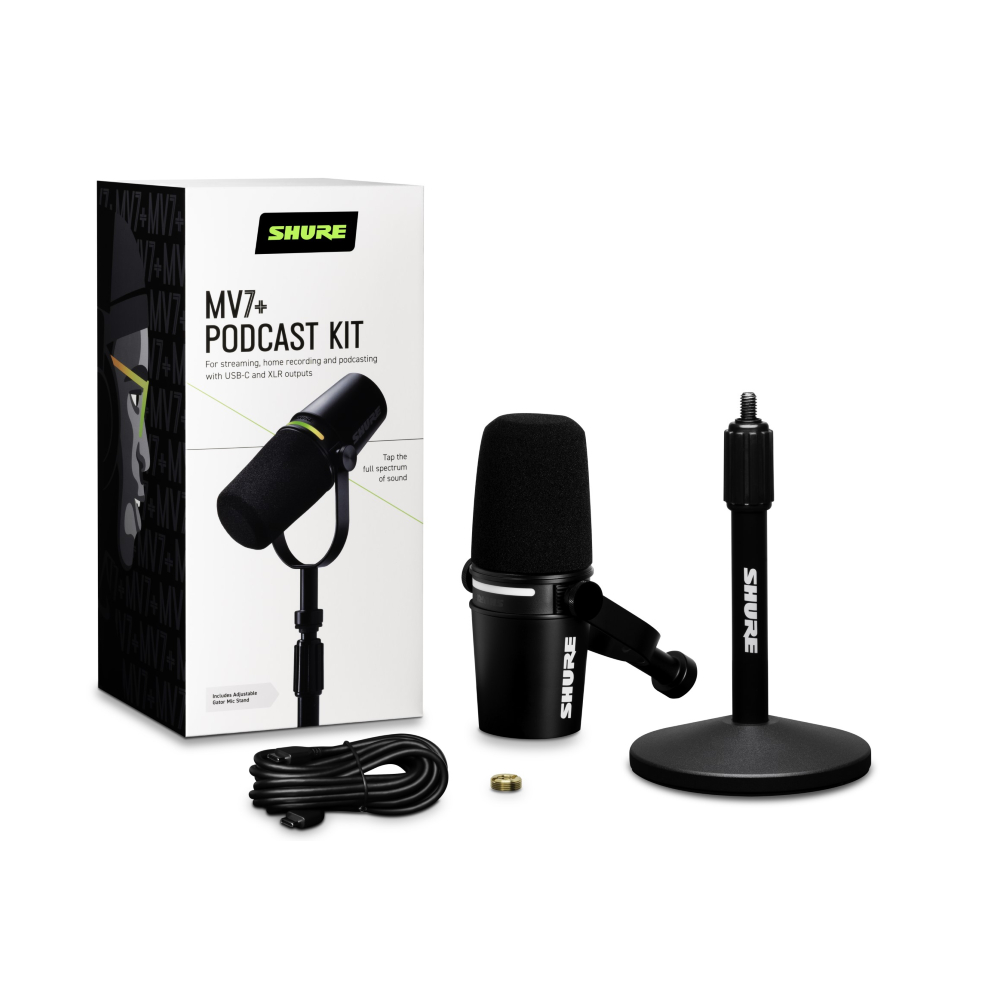 Shure MV7+-K Podcast Microphone