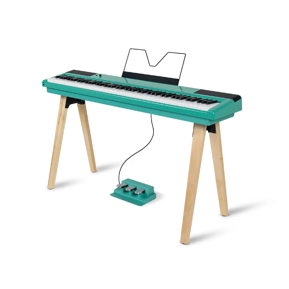 Alesis RECITALHOME 88-Key Contemporary Digital Piano w/Wood Stand (Turquoise)