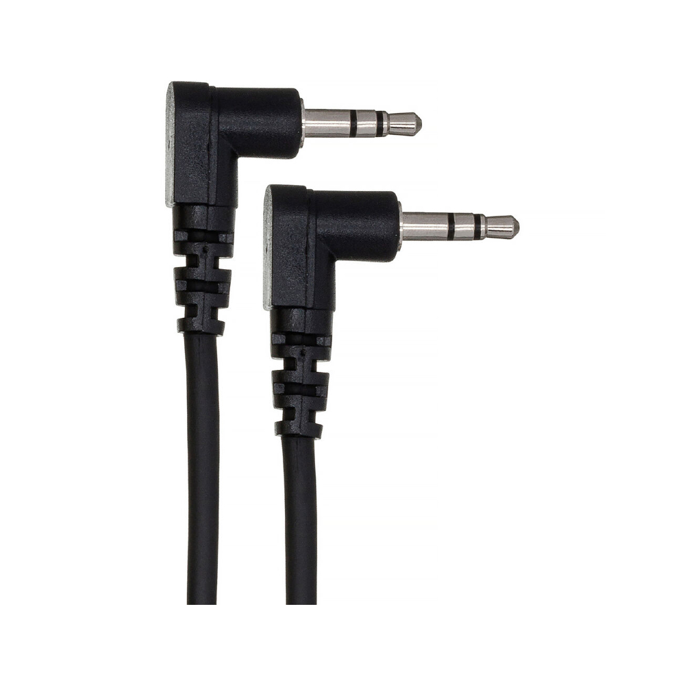 Hosa CMM-105RR Stereo Interconnect Cable Right-angle 3.5mm TRS Male to Right-angle 3.5mm TRS Male 5ft