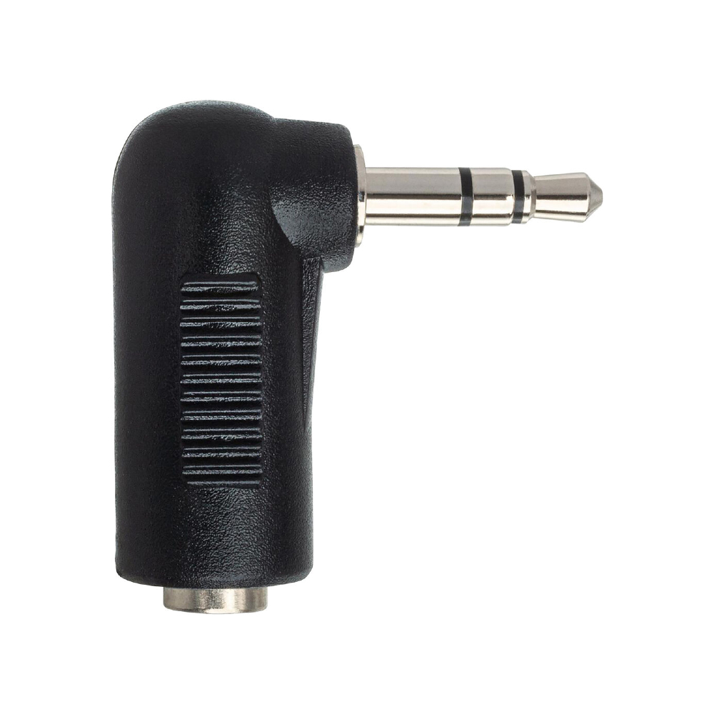 Hosa GMP-467 3.5mm TRS Female to 2.5mm TRS Male Right-angle Adapter