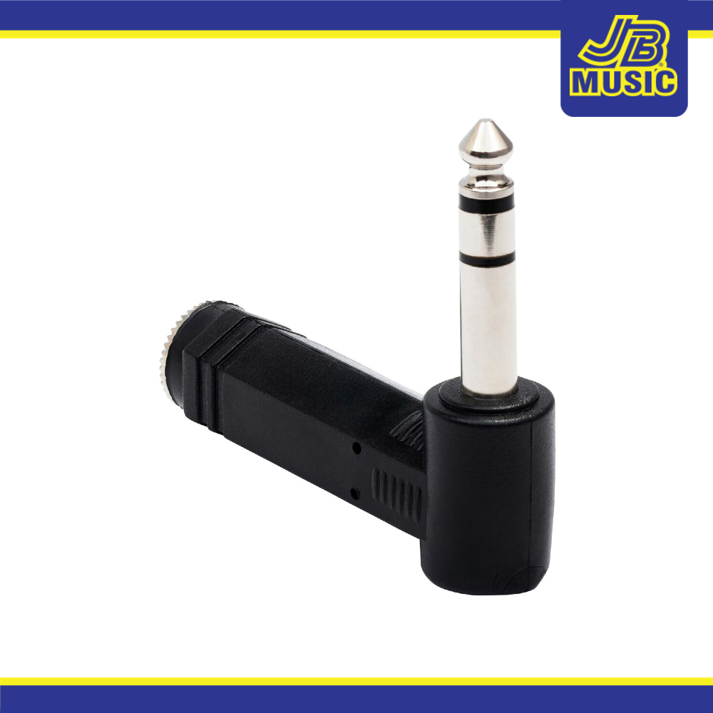 Hosa GPP-273 1/4 inch TRS Female to 1/4 inch TRS Male Right Angle Adapter