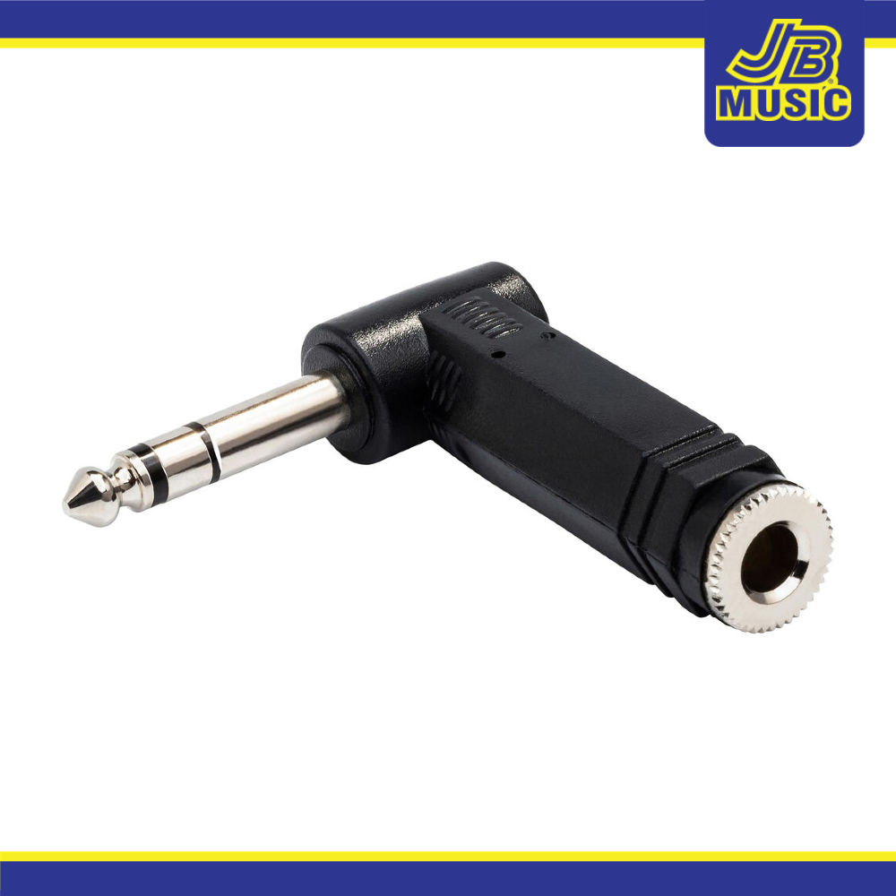 Hosa GPP-273 1/4 inch TRS Female to 1/4 inch TRS Male Right Angle Adapter