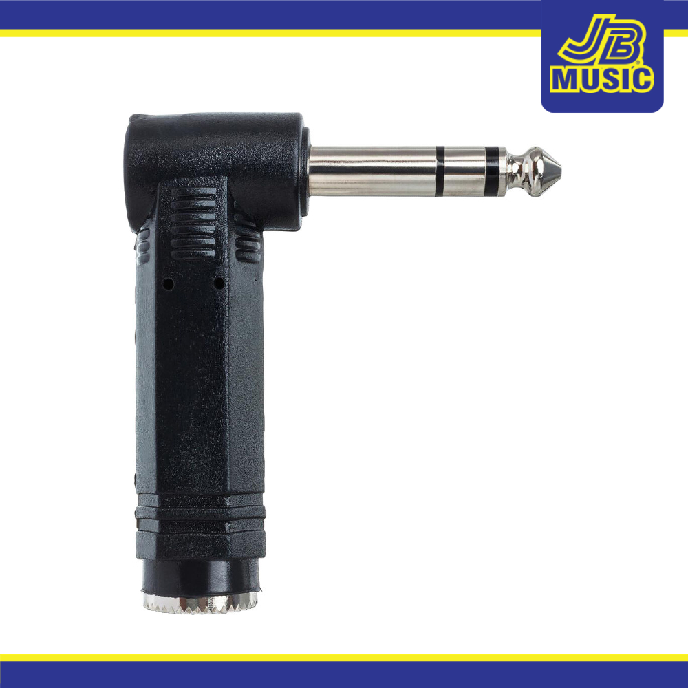 Hosa GPP-273 1/4 inch TRS Female to 1/4 inch TRS Male Right Angle Adapter