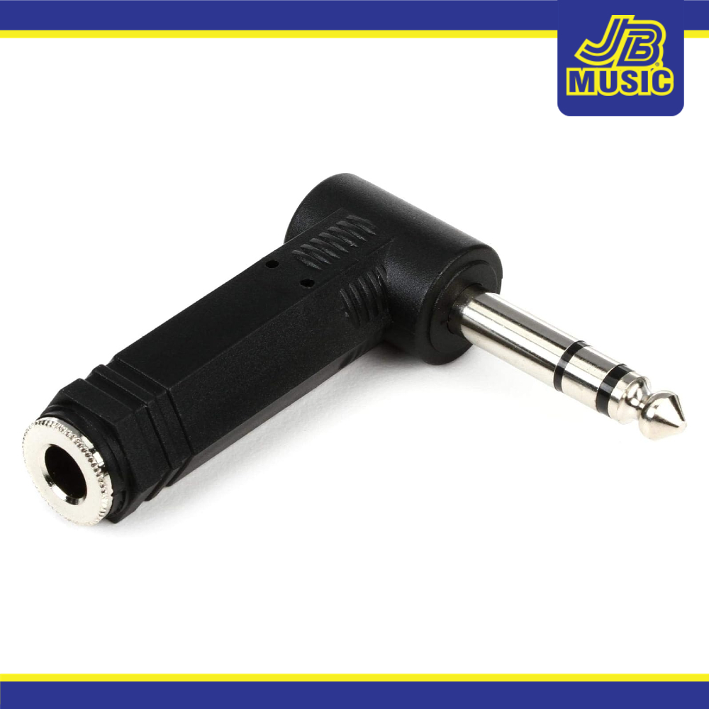 Hosa GPP-273 1/4 inch TRS Female to 1/4 inch TRS Male Right Angle Adapter