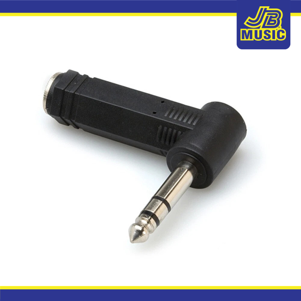 Hosa GPP-273 1/4 inch TRS Female to 1/4 inch TRS Male Right Angle Adapter