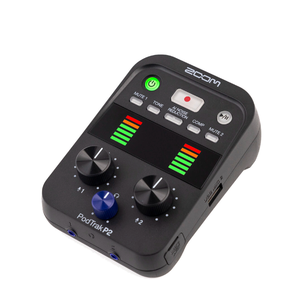 Zoom PodTrak P2 USB Mic Recorder