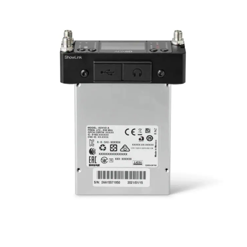 Shure ADX5D-A  Axient Digital Dual-Channel Portable Wireless Receiver