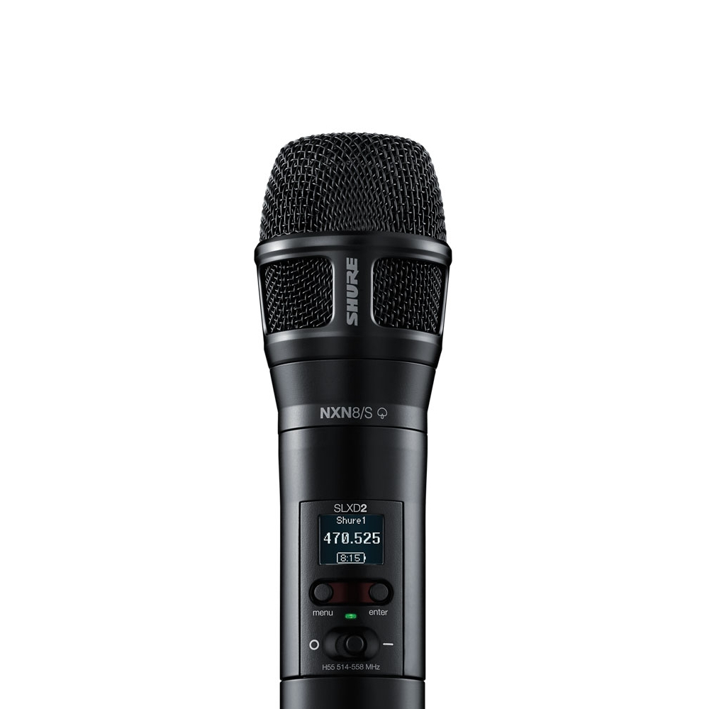 Shure SLXD2/N8SB Handheld Transmitter with Nexadyne 8/S Black Supercardioid Vocal Mic Capsule