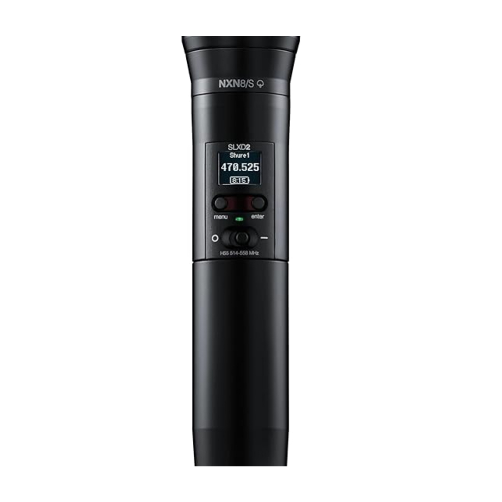 Shure SLXD2/N8SB Handheld Transmitter with Nexadyne 8/S Black Supercardioid Vocal Mic Capsule