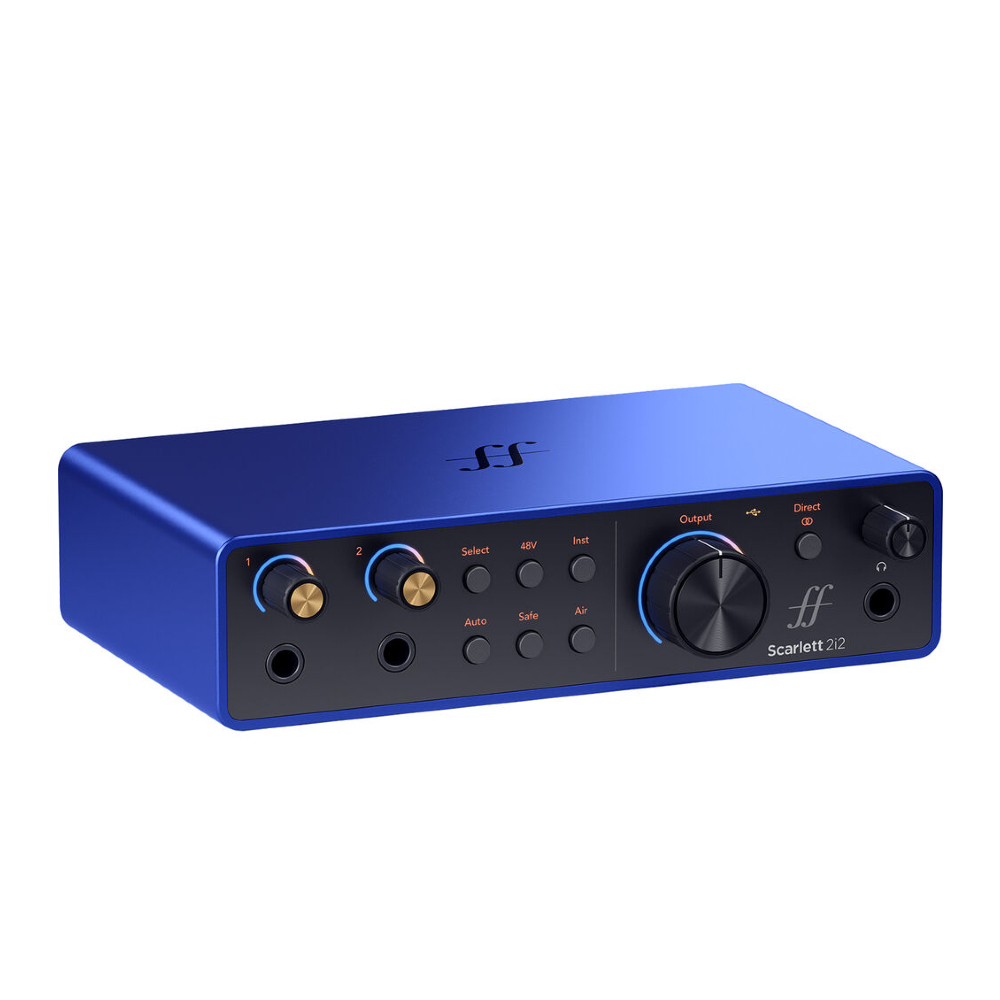 Focusrite Scarlett 2i2 USB-C Audio Interface (4th Generation / 25th Anniversary Edition / ISA Blue)
