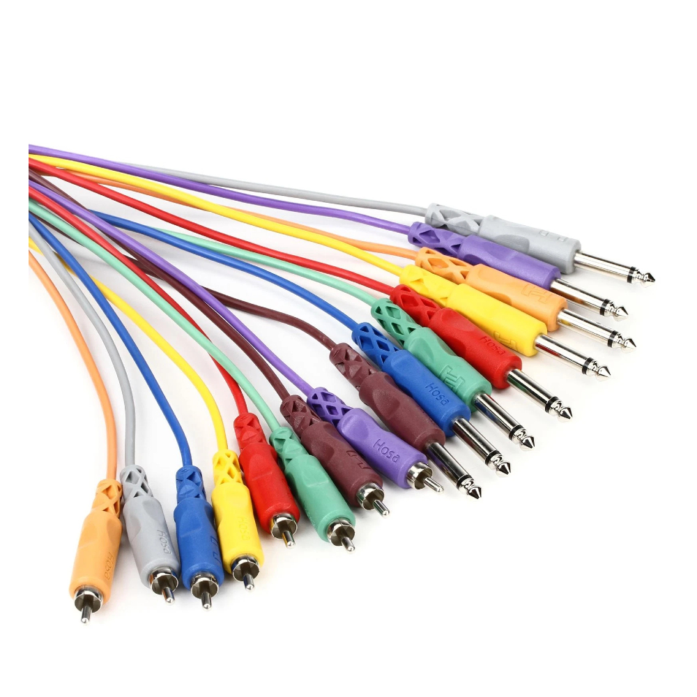 Hosa CPR-802 Unbalanced Snake 1/4″ TS to RCA – 2m