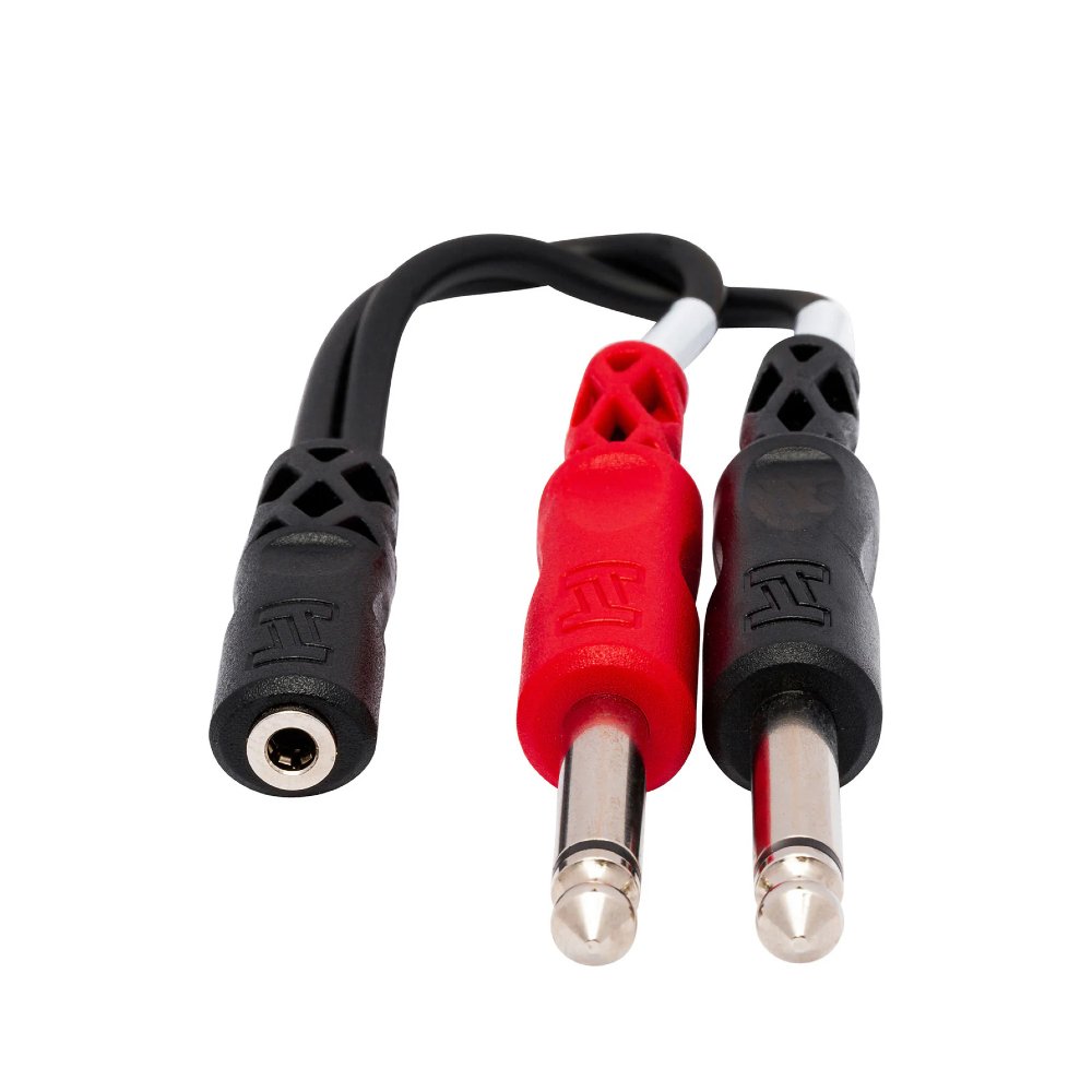 Hosa YMP-434 Stereo Breakout Cable - 3.5mm TRS Female to Left and Right 1/4-inch TS Male