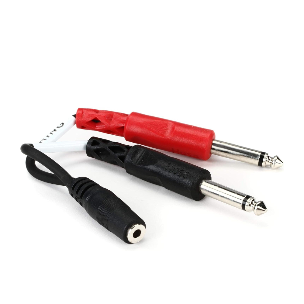 Hosa YMP-434 Stereo Breakout Cable - 3.5mm TRS Female to Left and Right 1/4-inch TS Male