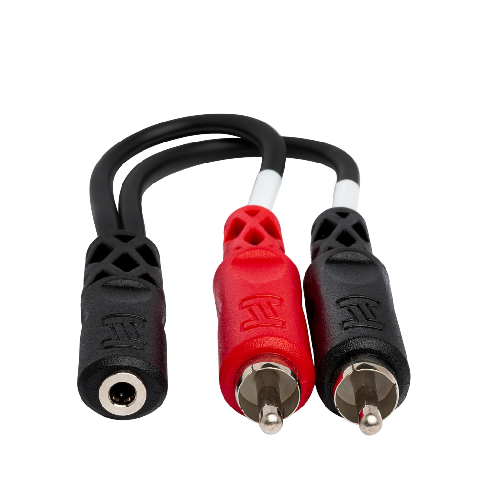 Hosa YMR-197 Stereo Breakout Cable - 3.5mm TRS Female to Left and Right RCA Male
