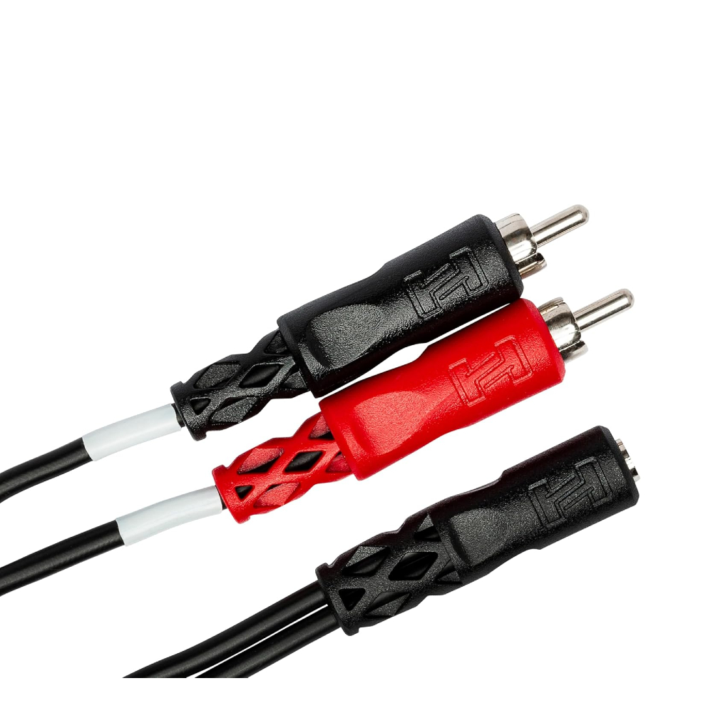 Hosa YMR-197 Stereo Breakout Cable - 3.5mm TRS Female to Left and Right RCA Male