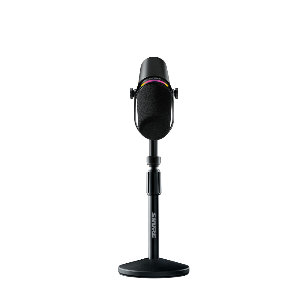 Shure MV7+-K Podcast XLR/USB Microphone Bundle with Gator Desktop Stand (Black)