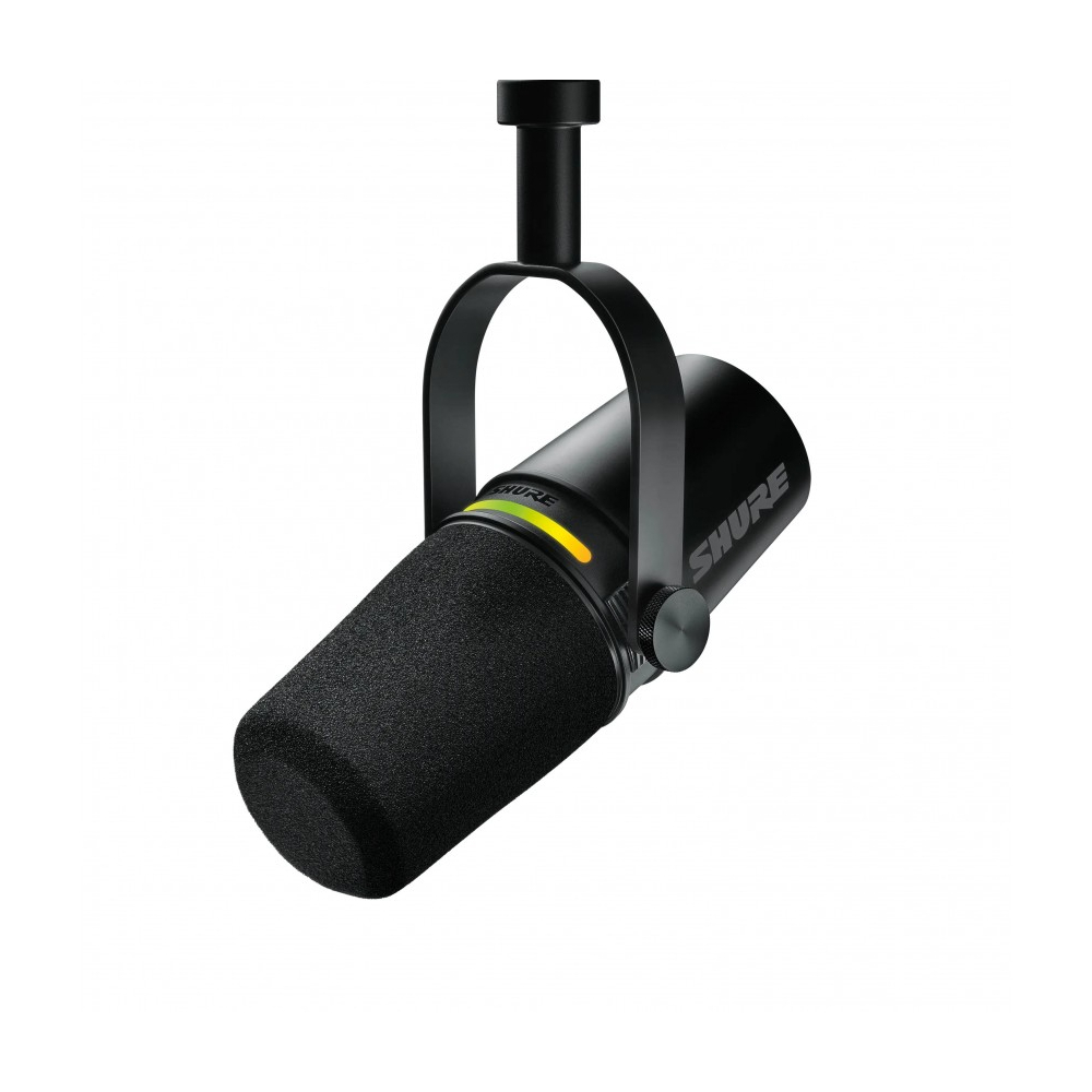 Shure MV7+-K Podcast XLR/USB Microphone Bundle with Gator Desktop Stand (Black)