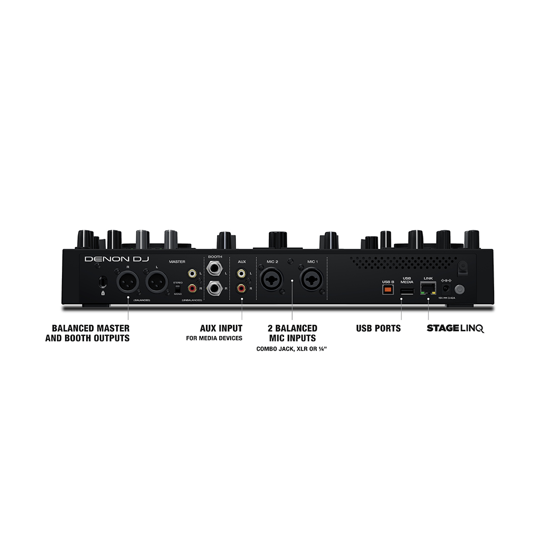 Denon DJ 2-Deck Rechargeable Smart DJ Console with 7-inch Touchscreen