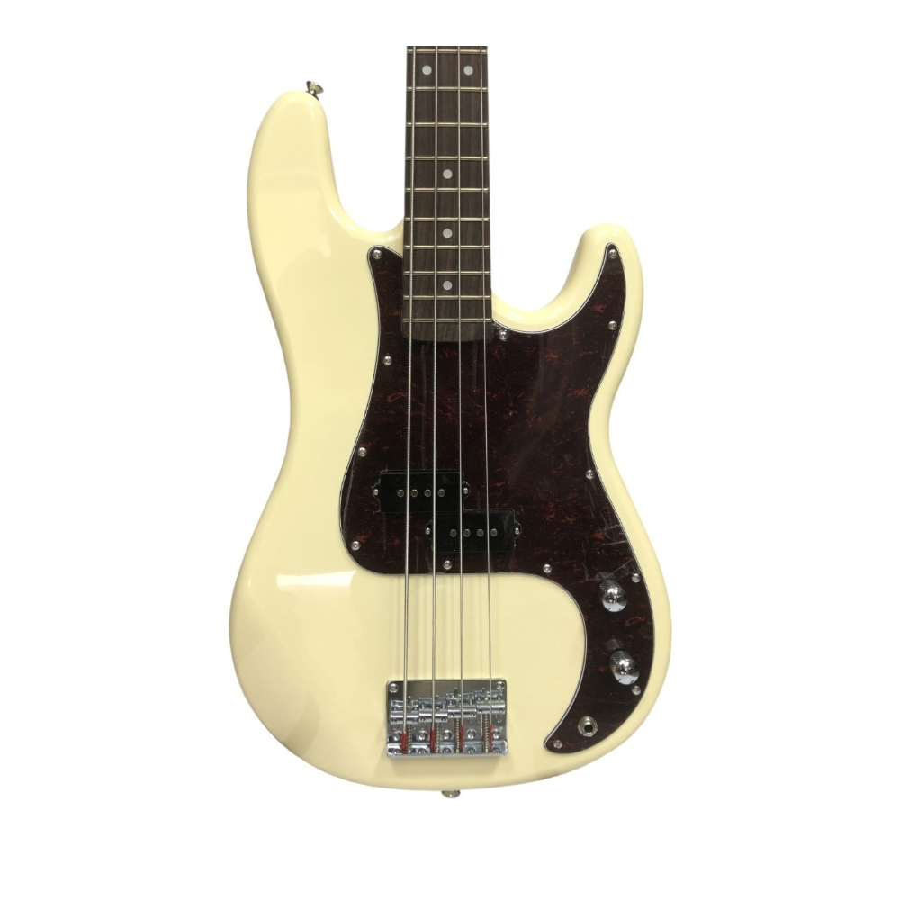 SX SPB62+/VWH Bass Guitar (Vintage White)