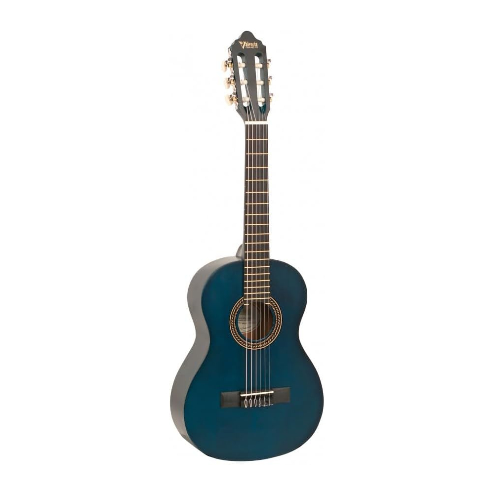 Valencia VC202TBU 200 series Classical Guitar - Transparent Blue (1/2 size)
