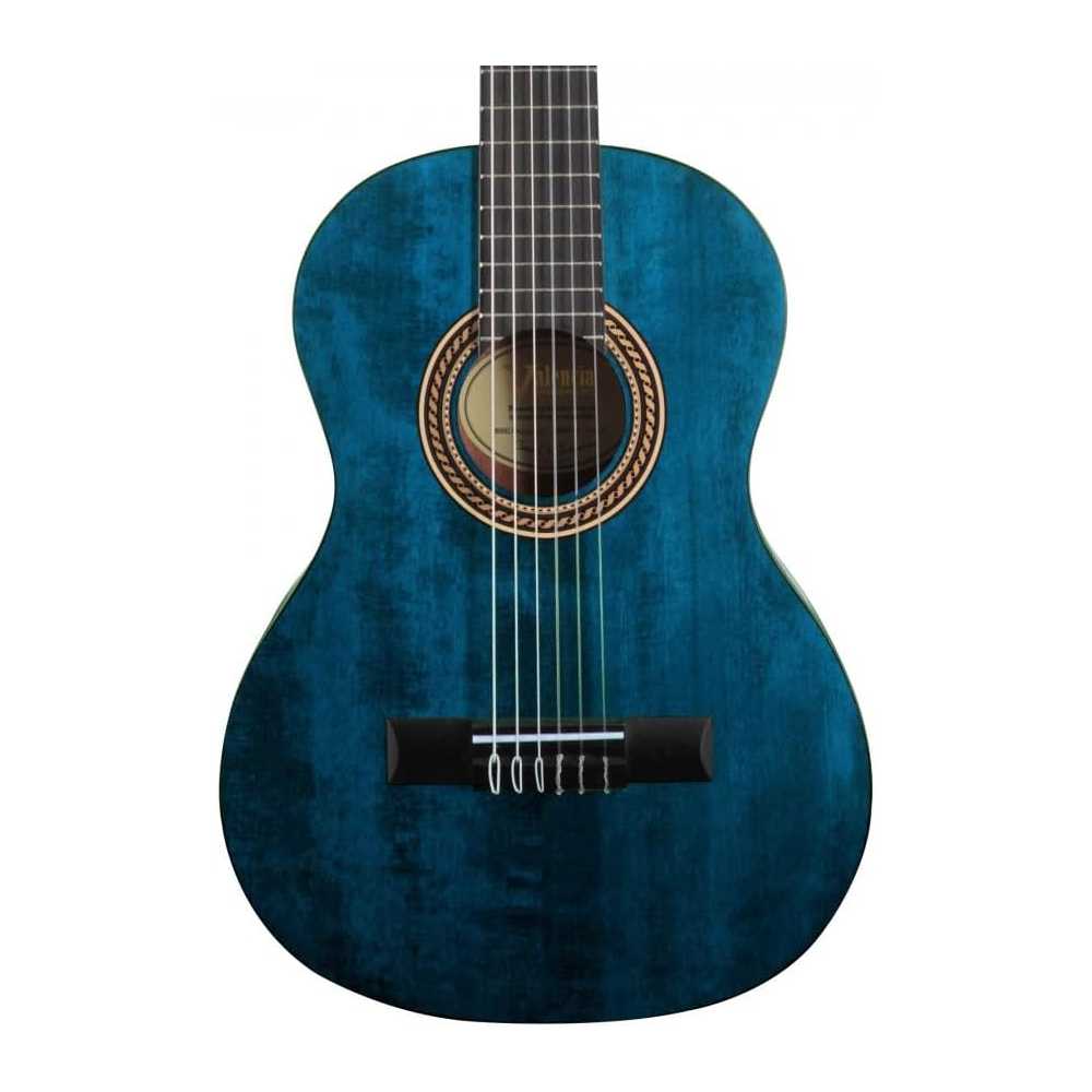 Valencia VC202TBU 200 series Classical Guitar - Transparent Blue (1/2 size)