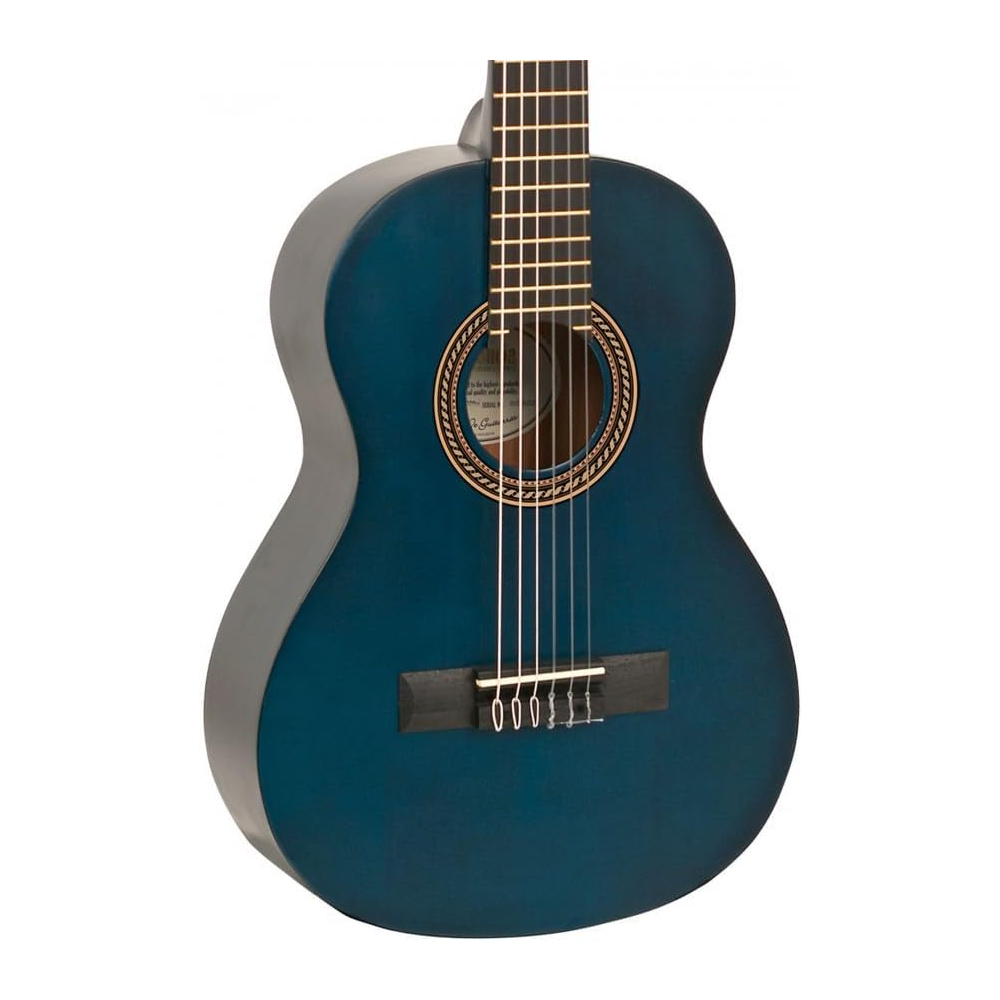 Valencia VC202TBU 200 series Classical Guitar - Transparent Blue (1/2 size)