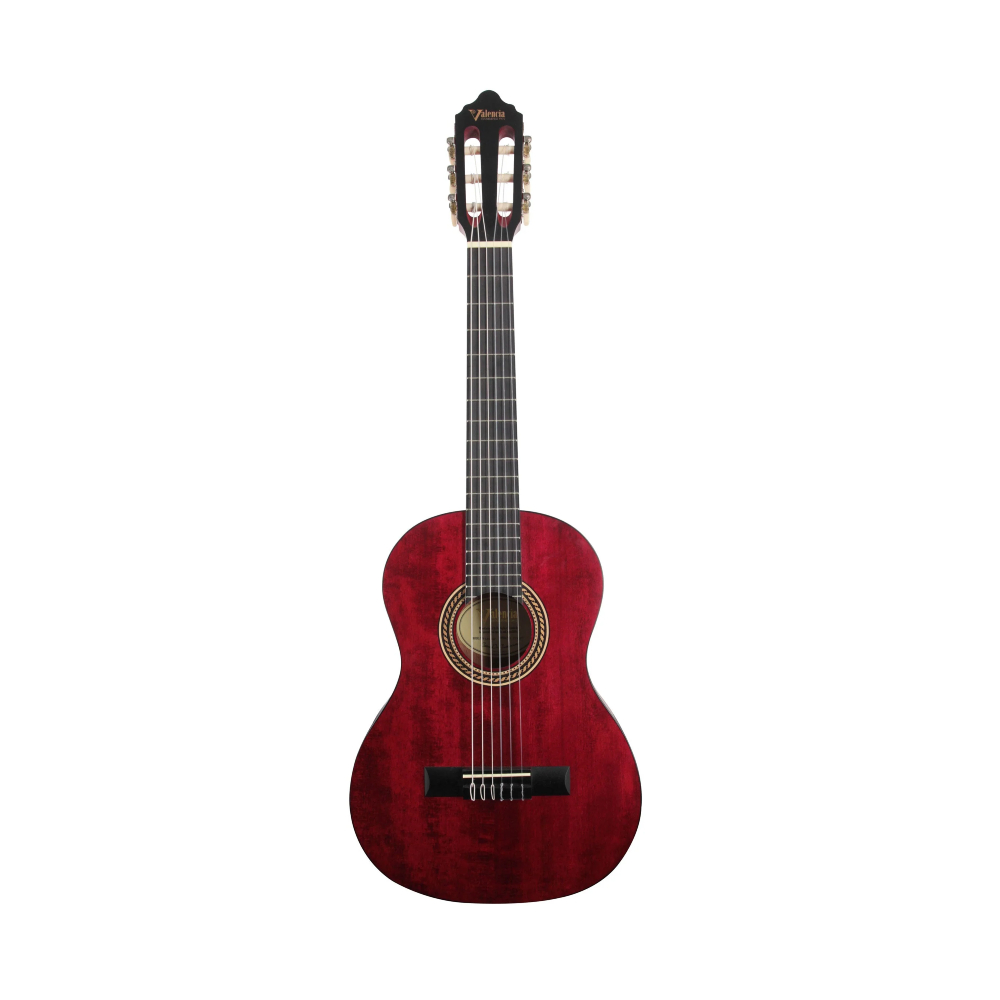 Valencia VC202TWR Transparent Classical Guitar - Wine Red (1/2 Size)
