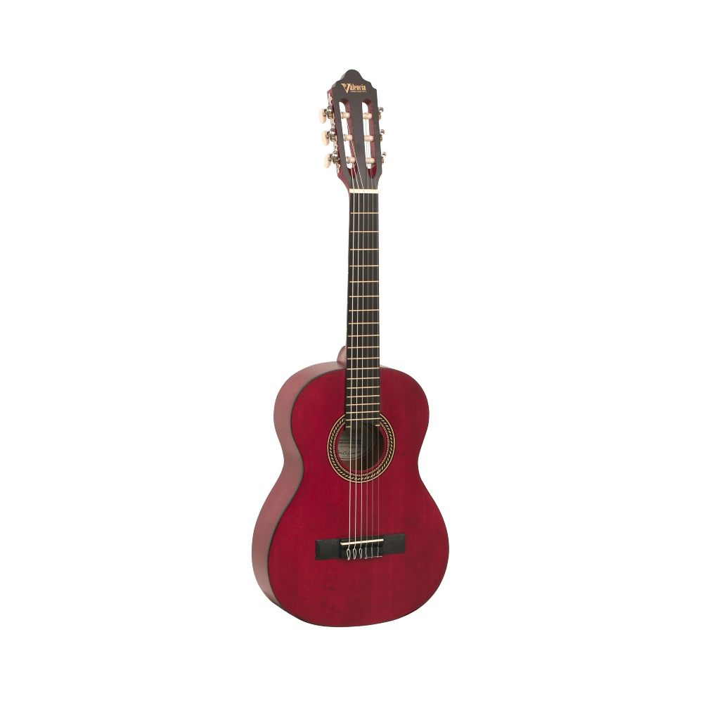 Valencia VC202TWR Transparent Classical Guitar - Wine Red (1/2 Size)