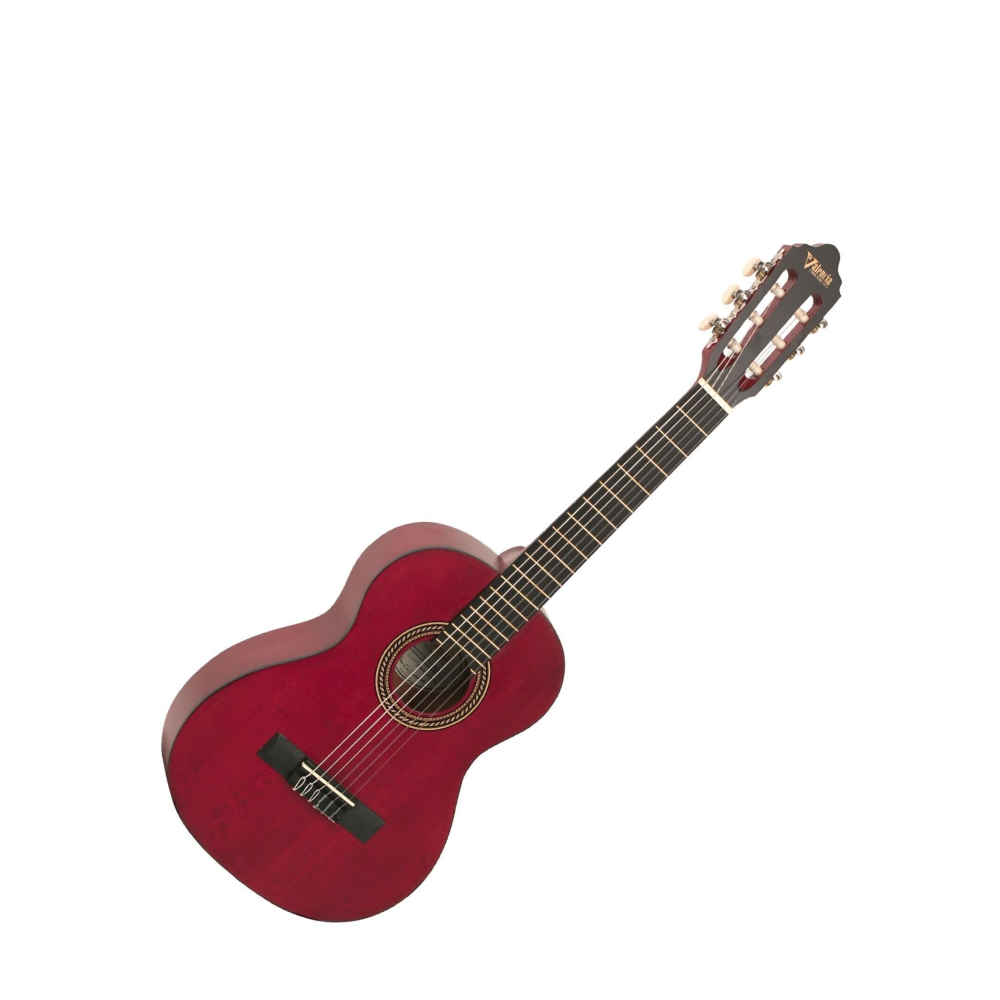 Valencia VC202TWR Transparent Classical Guitar - Wine Red (1/2 Size)