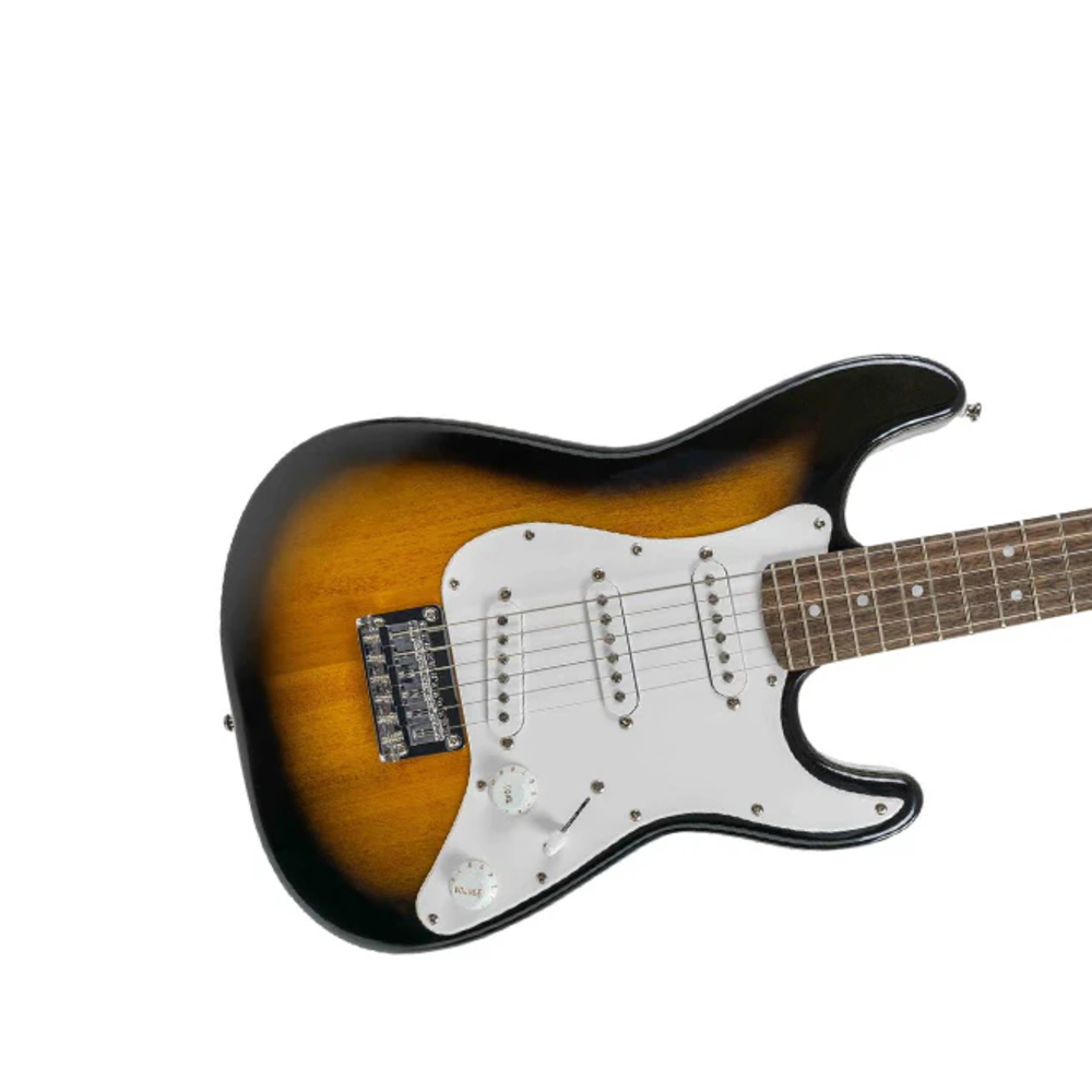 Squier FSR Mini Stratocaster Electric Guitar Laurel FB - Brown Sunburst (370121532)