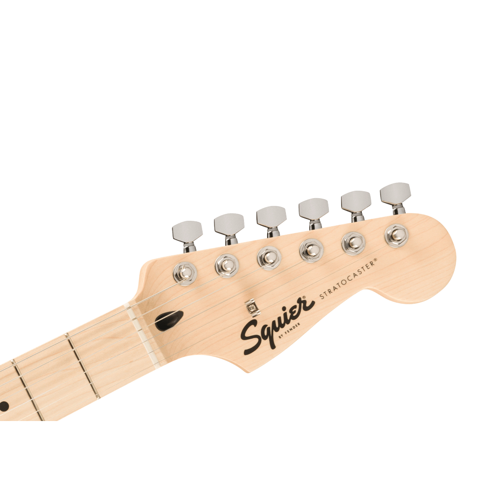 Squier FSR Sonic Stratocaster - Maple Fingerboard, Black Pickguard,  White Plastic Parts, Black (373154506)