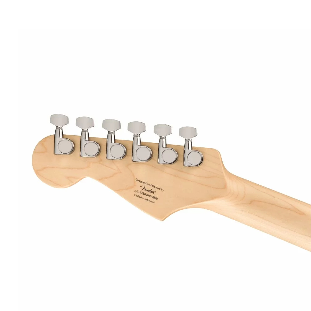 Squier FSR Sonic Stratocaster HT Electric Guitar w/White Pickguard, Maple FB, Shell Pink (373252556)