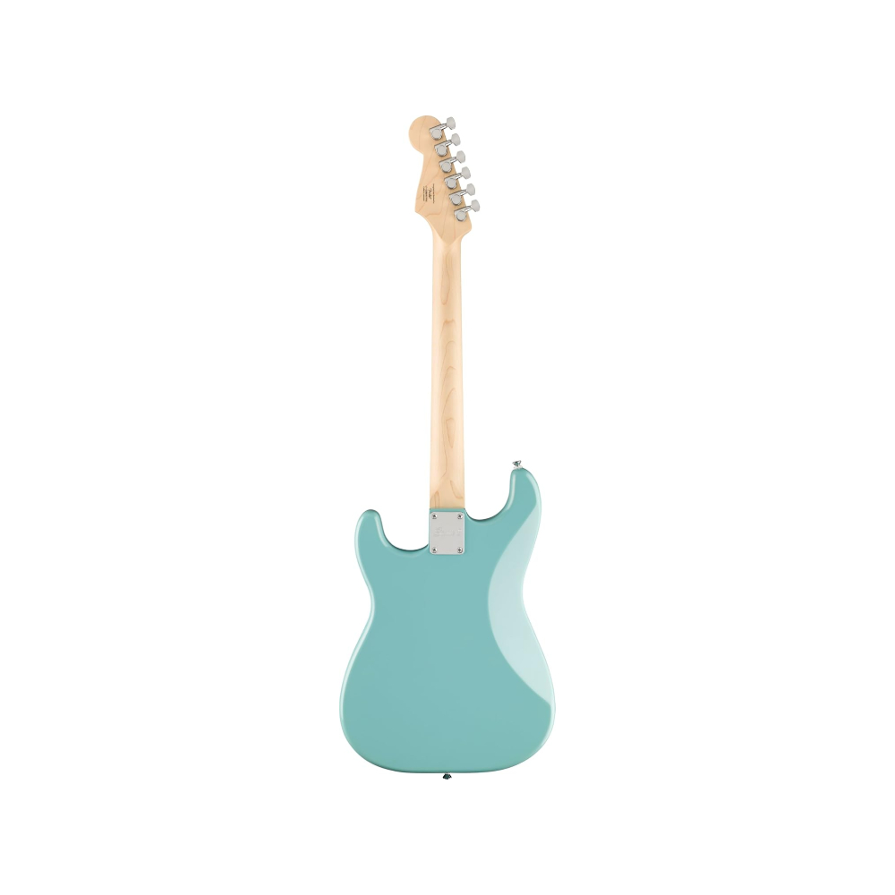 Squier FSR Sonic Stratocaster HT Electric Guitar w/White Pickguard, Maple FB, Tropical Turquoise (373252597)