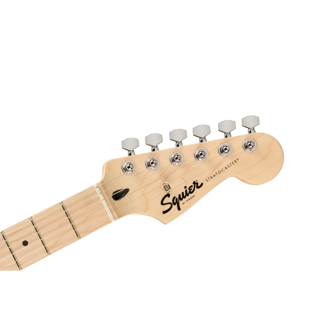 Squier FSR Sonic Stratocaster HT Electric Guitar w/White Pickguard, Maple FB, Tropical Turquoise (373252597)