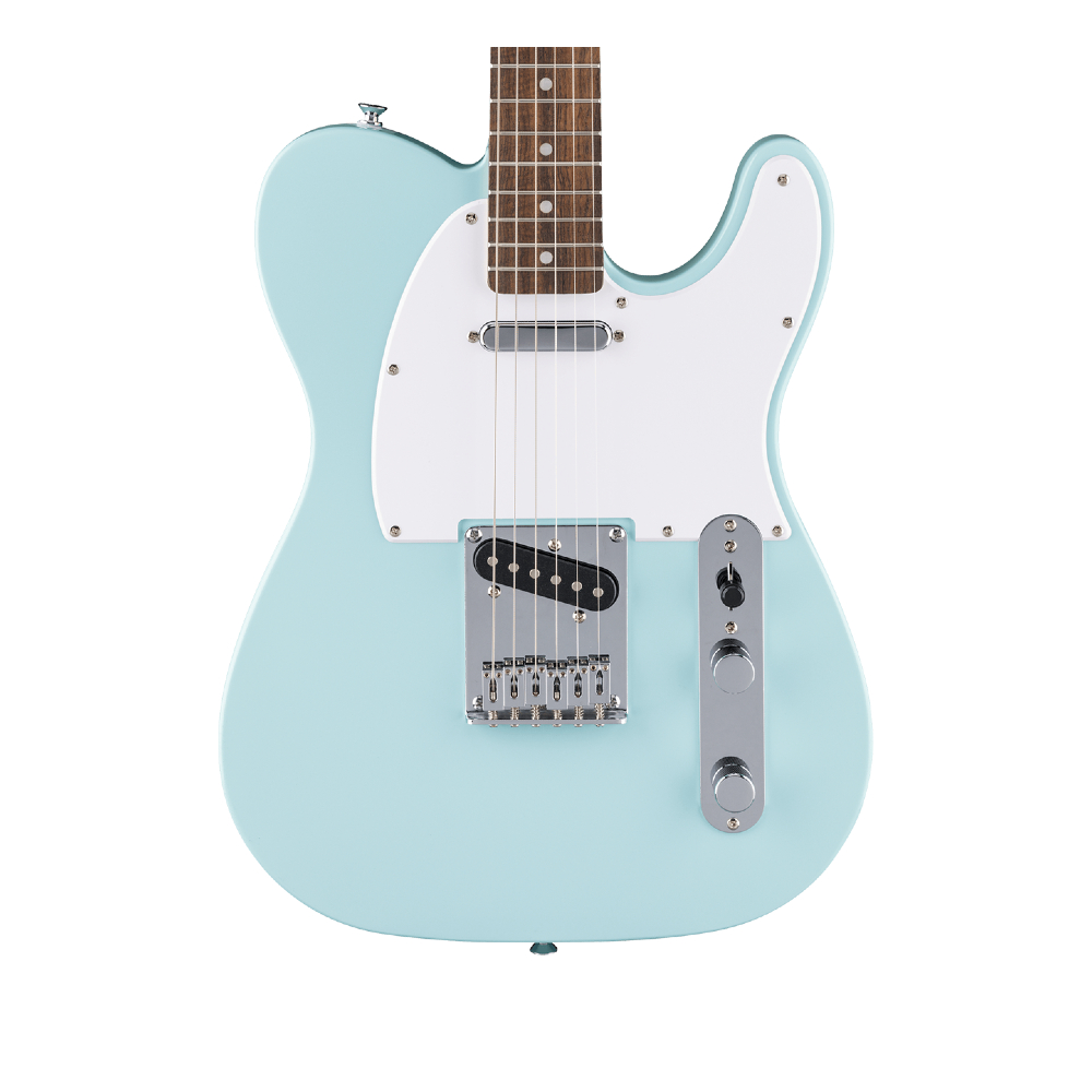 Squier FSR Sonic Telecaster Electric Guitar w/White Pickguard, Laurel FB, Daphne Blue (373450504)
